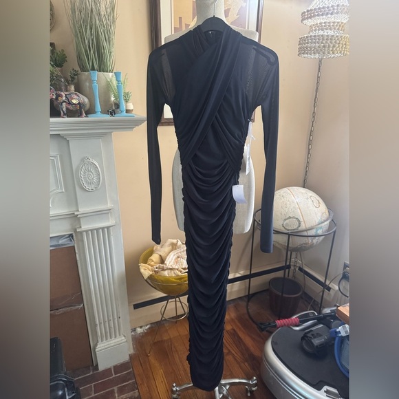 Ronny Kobo Afra Ruched Bodycon Dress in Navy XS - Picture 8 of 16